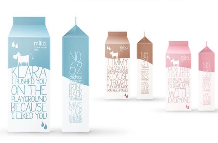 最会装纯的牛奶包装设计欣赏